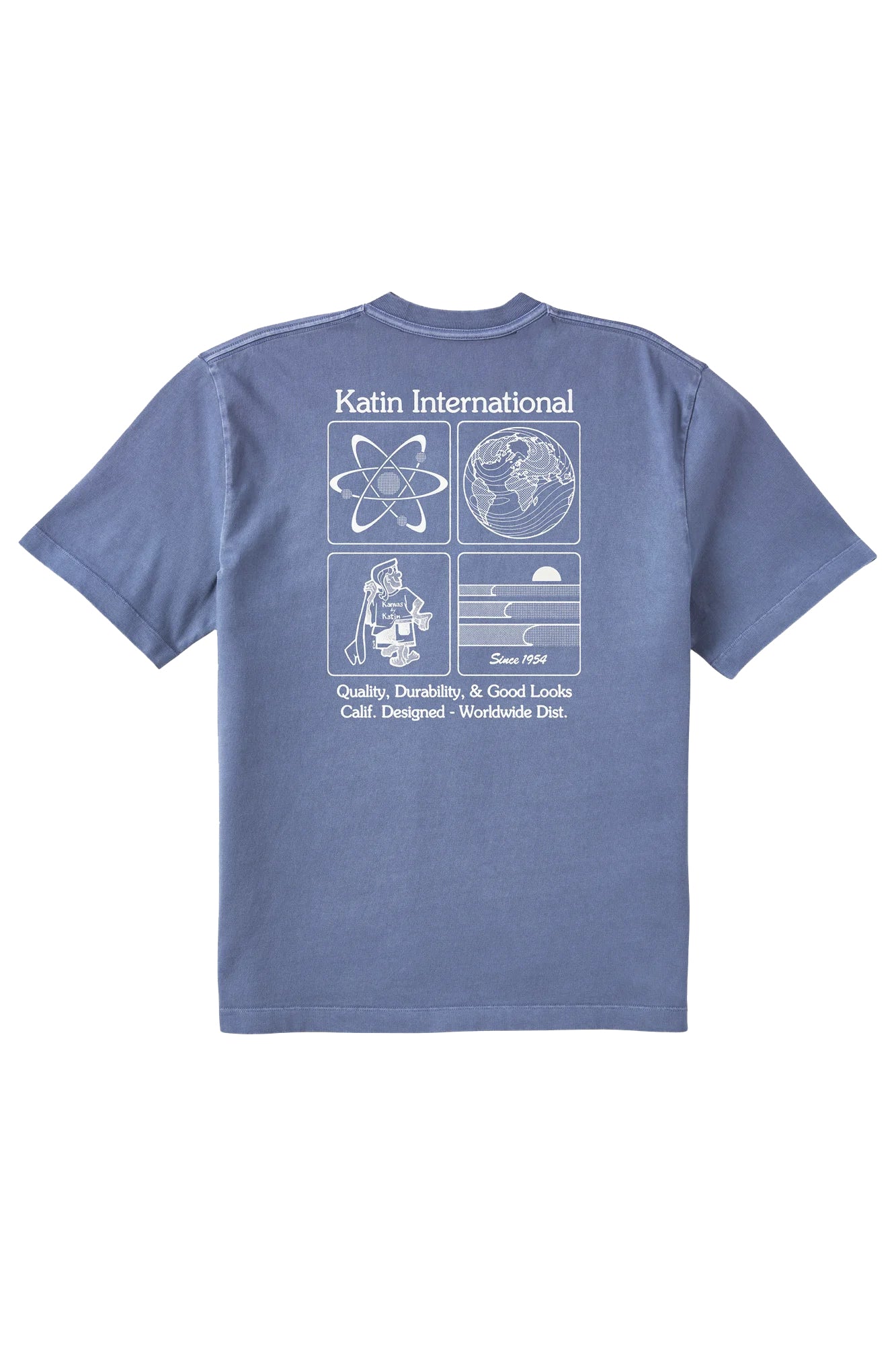 KATIN FORECAST RELAXED TEE BLPD-BLUE PIGMENT DYE XL