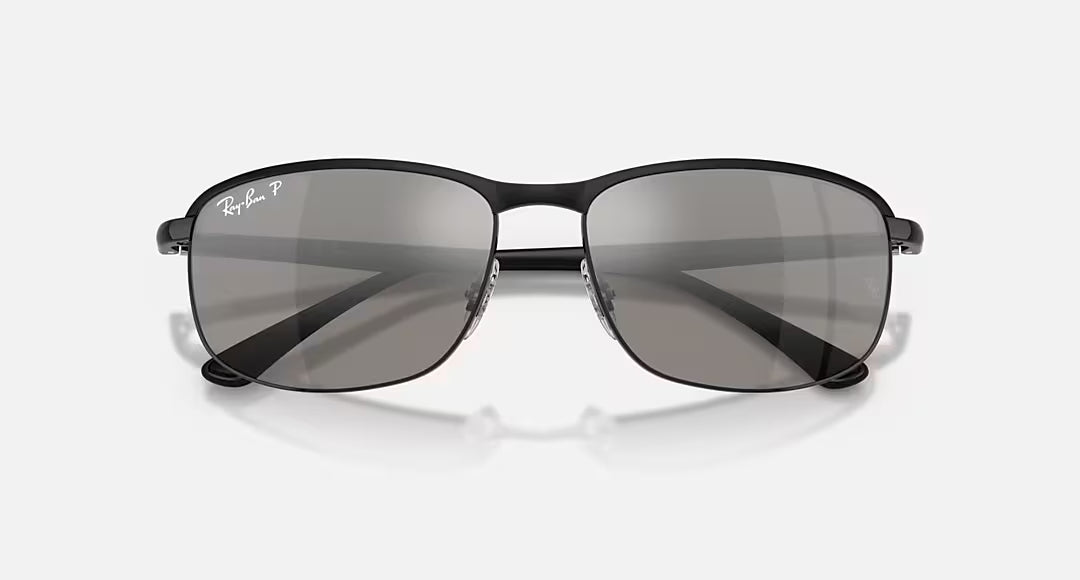 Ray-ban 0RB3671CH Polarized Sunglasses BlackonBlack SilverMirror