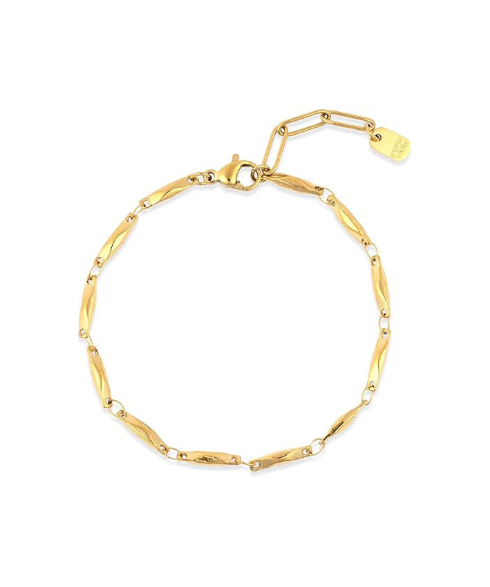 Pura Vida Faceted Bar Chain Gold Bracelet