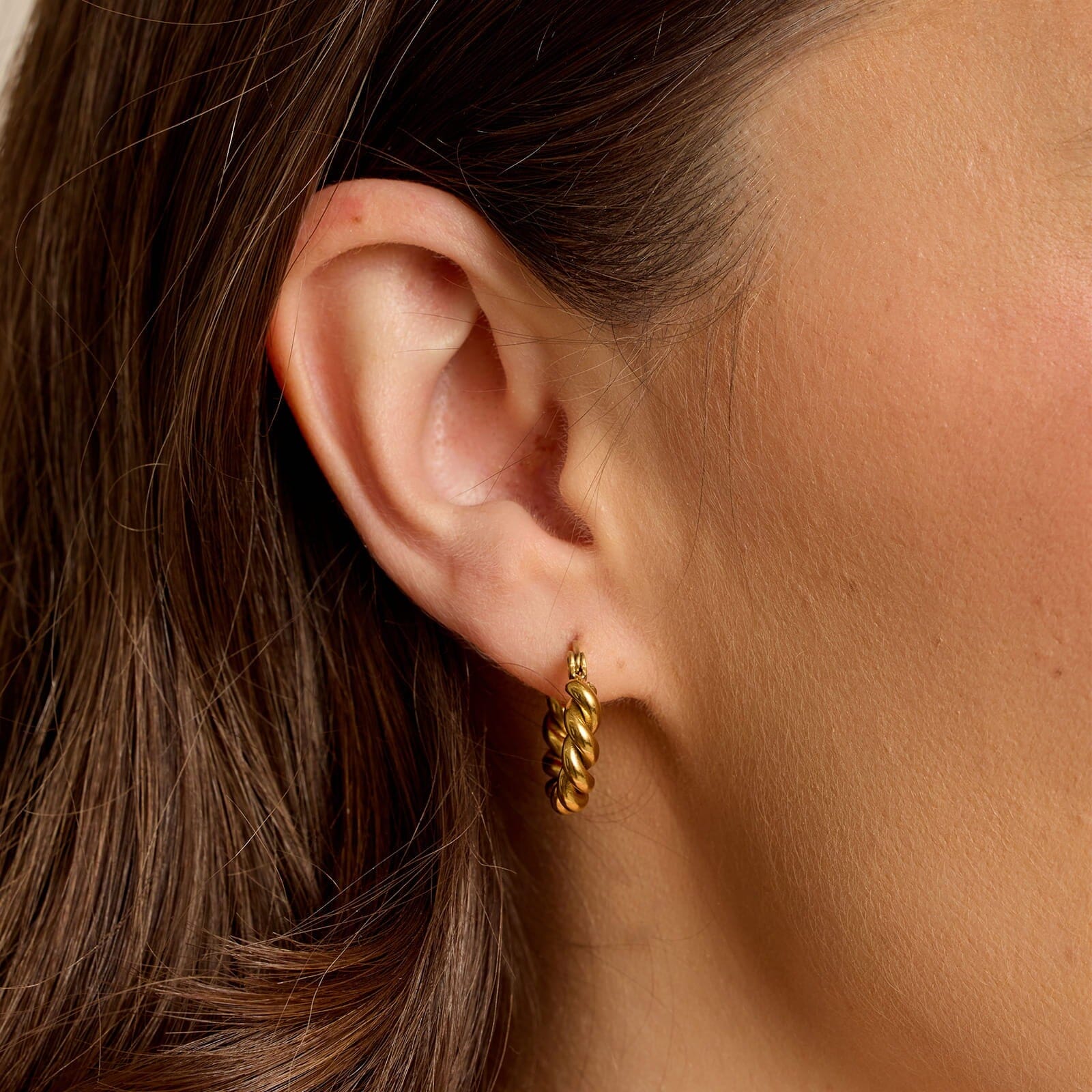 Pura Vida Twisted Dome Hoops Earrings 5PK GOLD