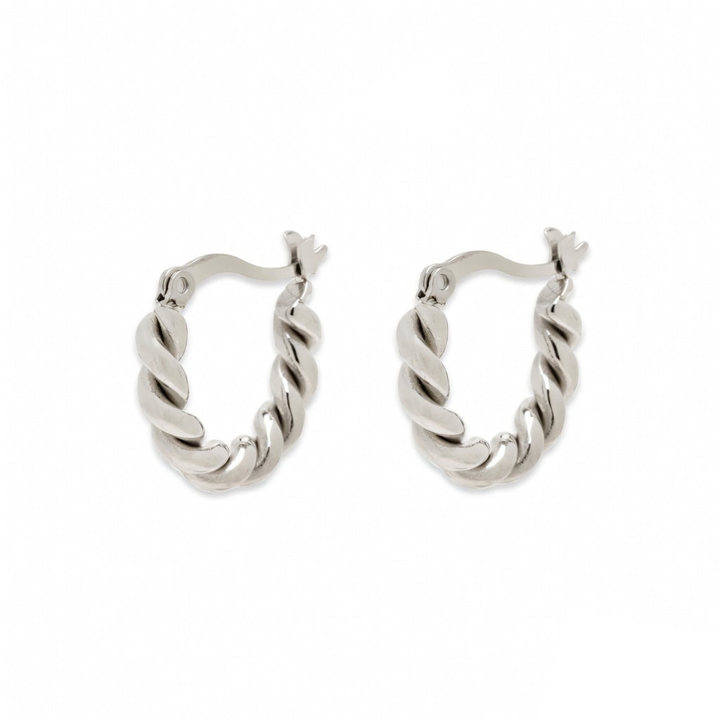 Pura Vida Twisted Dome Hoops Earrings 5PK SILV