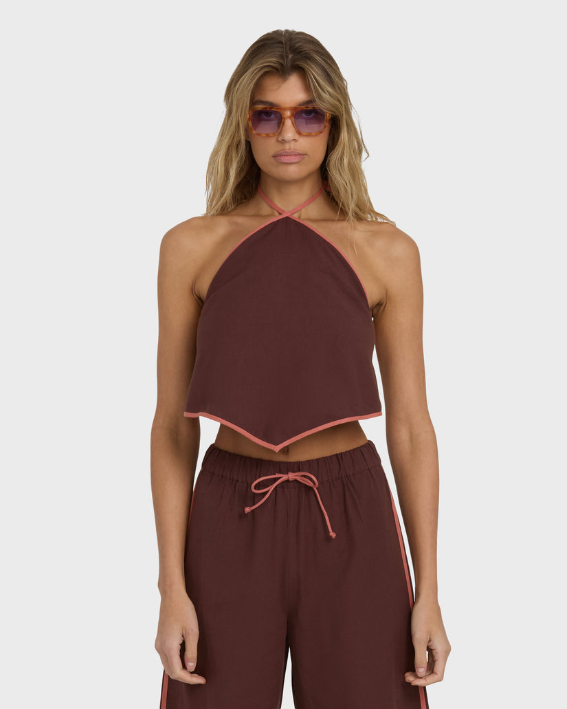 BILLABONG DOUBLE TAKE HALTER TEAK XS