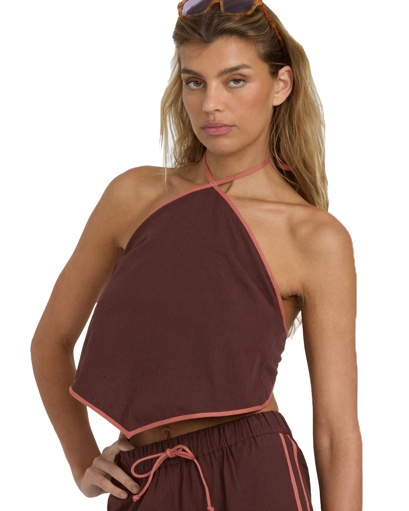 BILLABONG DOUBLE TAKE HALTER TEAK S