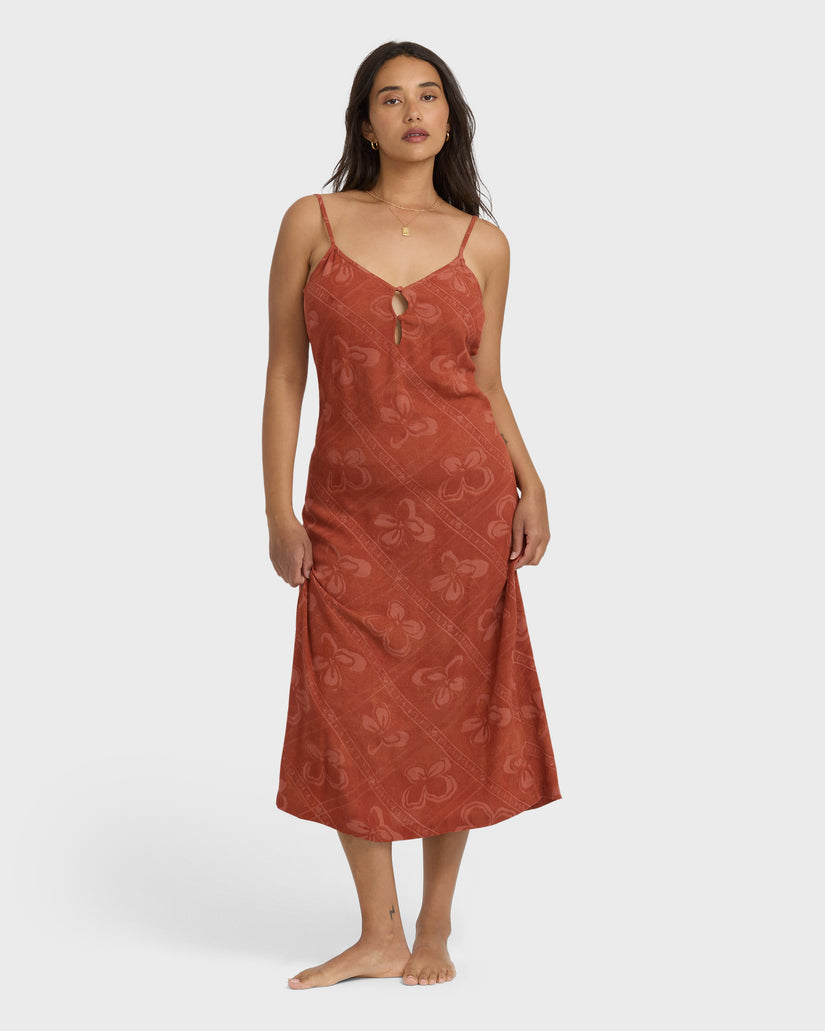 BILLABONG FRESH DAZE MIDI DRESS DKC-DARK CHINO XS