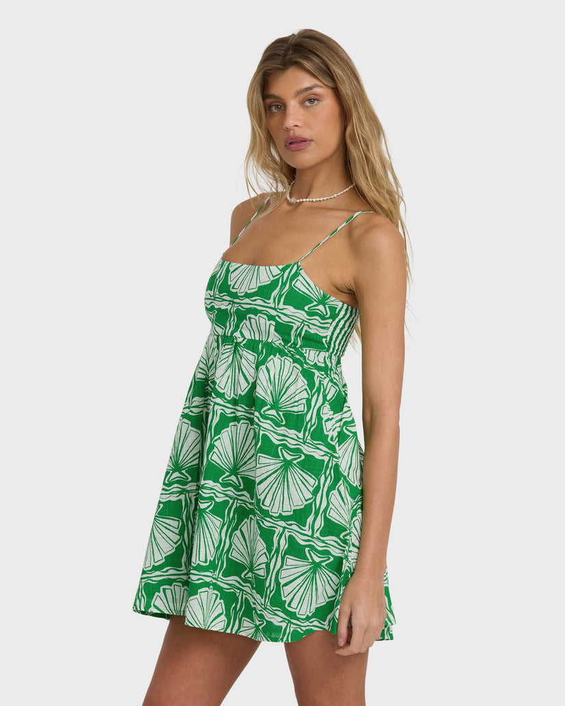BILLABONG SEA SHELL MINI DRESS KELP M