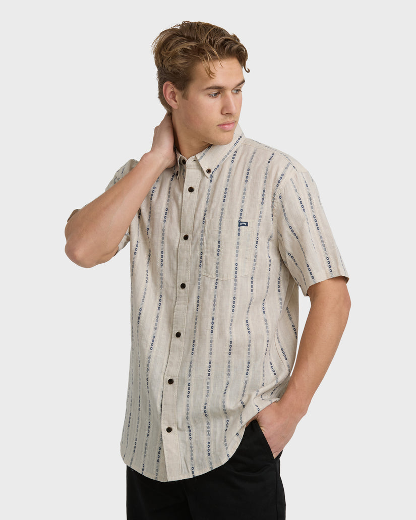 BILLABONG ALL DAY JACQUARD SS WOVEN STN-STONE L