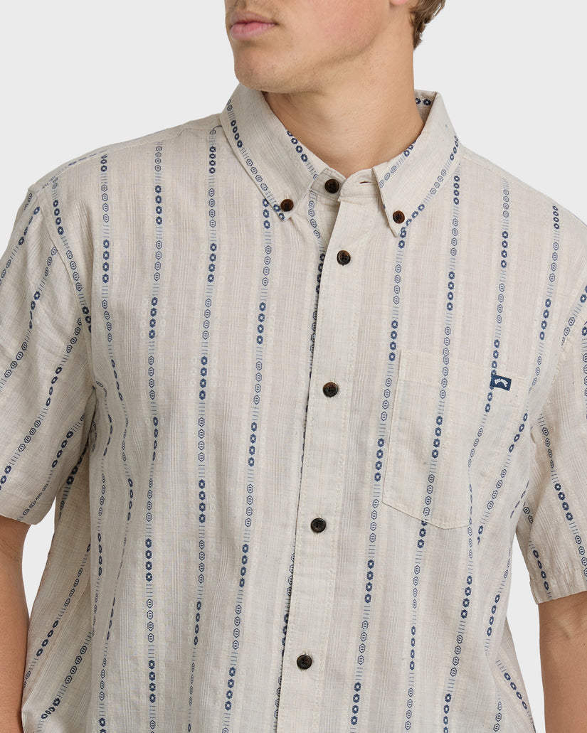 BILLABONG ALL DAY JACQUARD SS WOVEN STN-STONE L