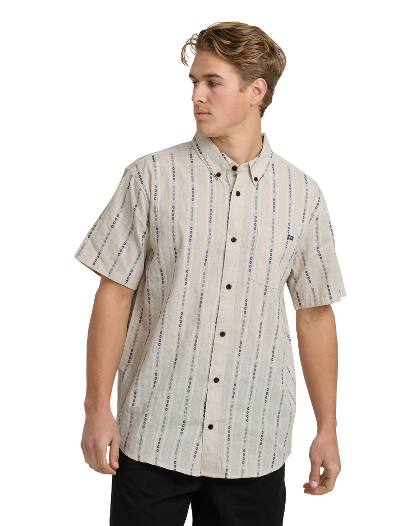 BILLABONG ALL DAY JACQUARD SS WOVEN STN-STONE L