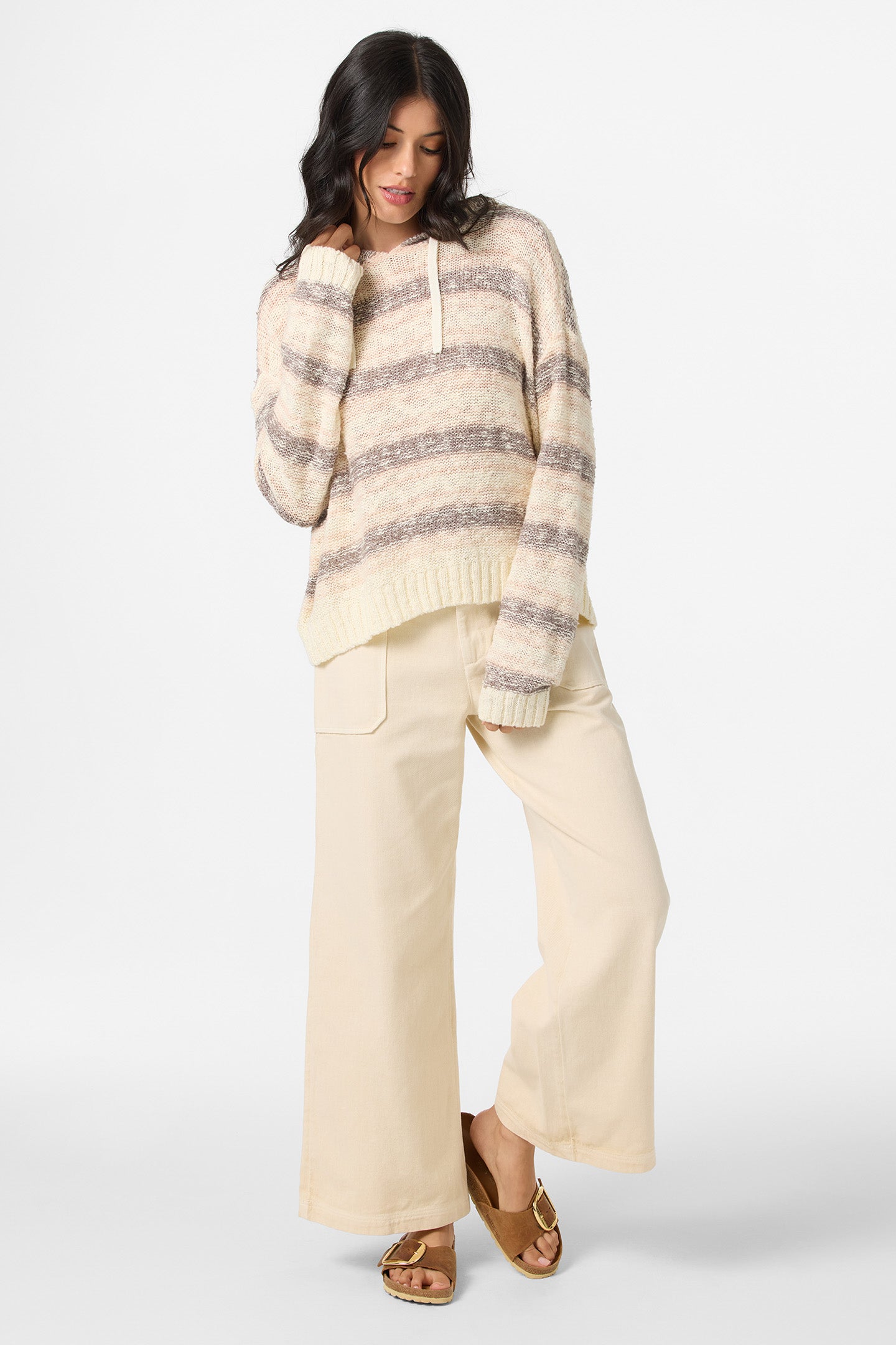 O'Neill Jayne Stripe Long Sleeve Sweater DUNE L