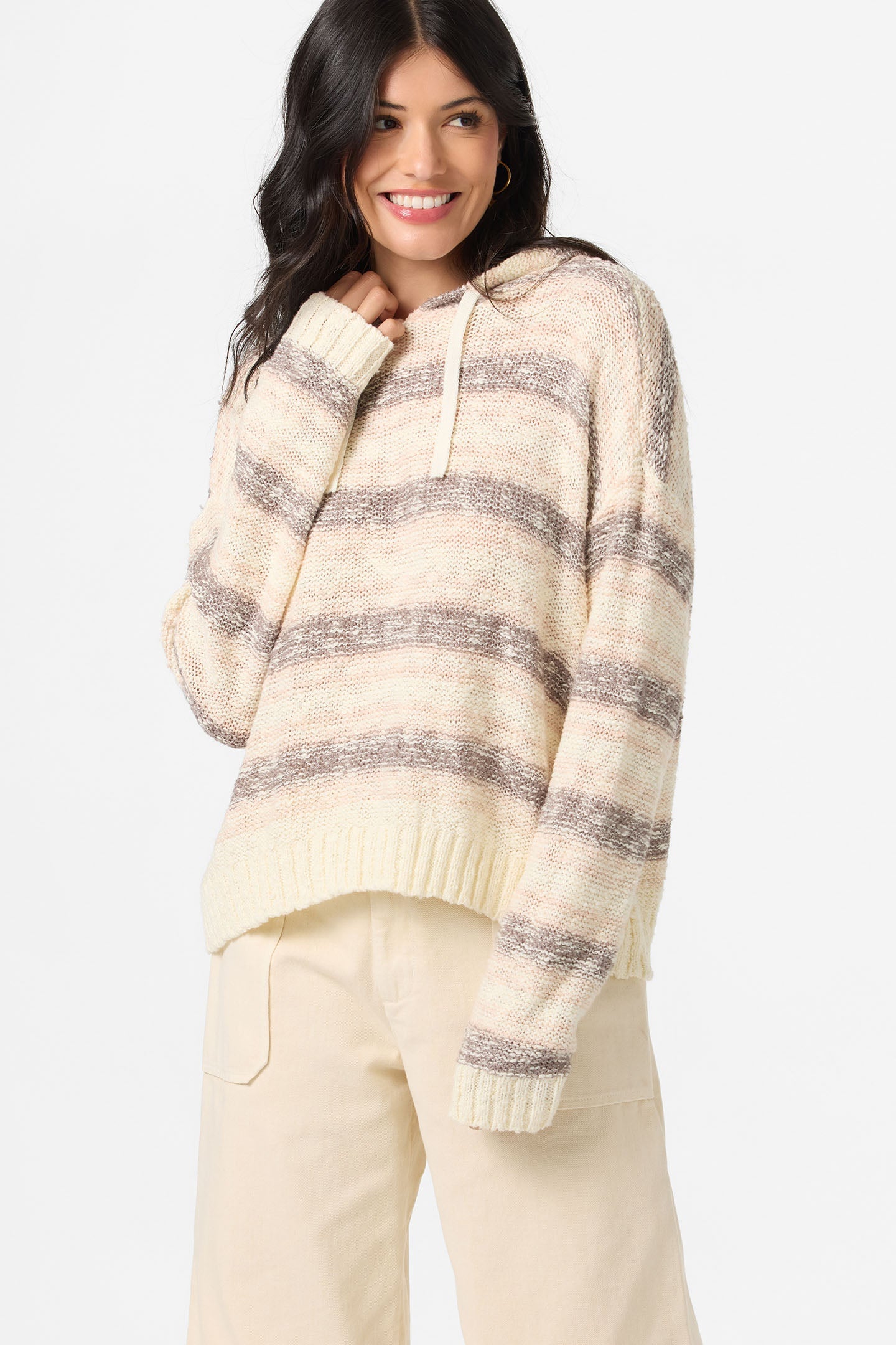 O'Neill Jayne Stripe Long Sleeve Sweater DUNE L