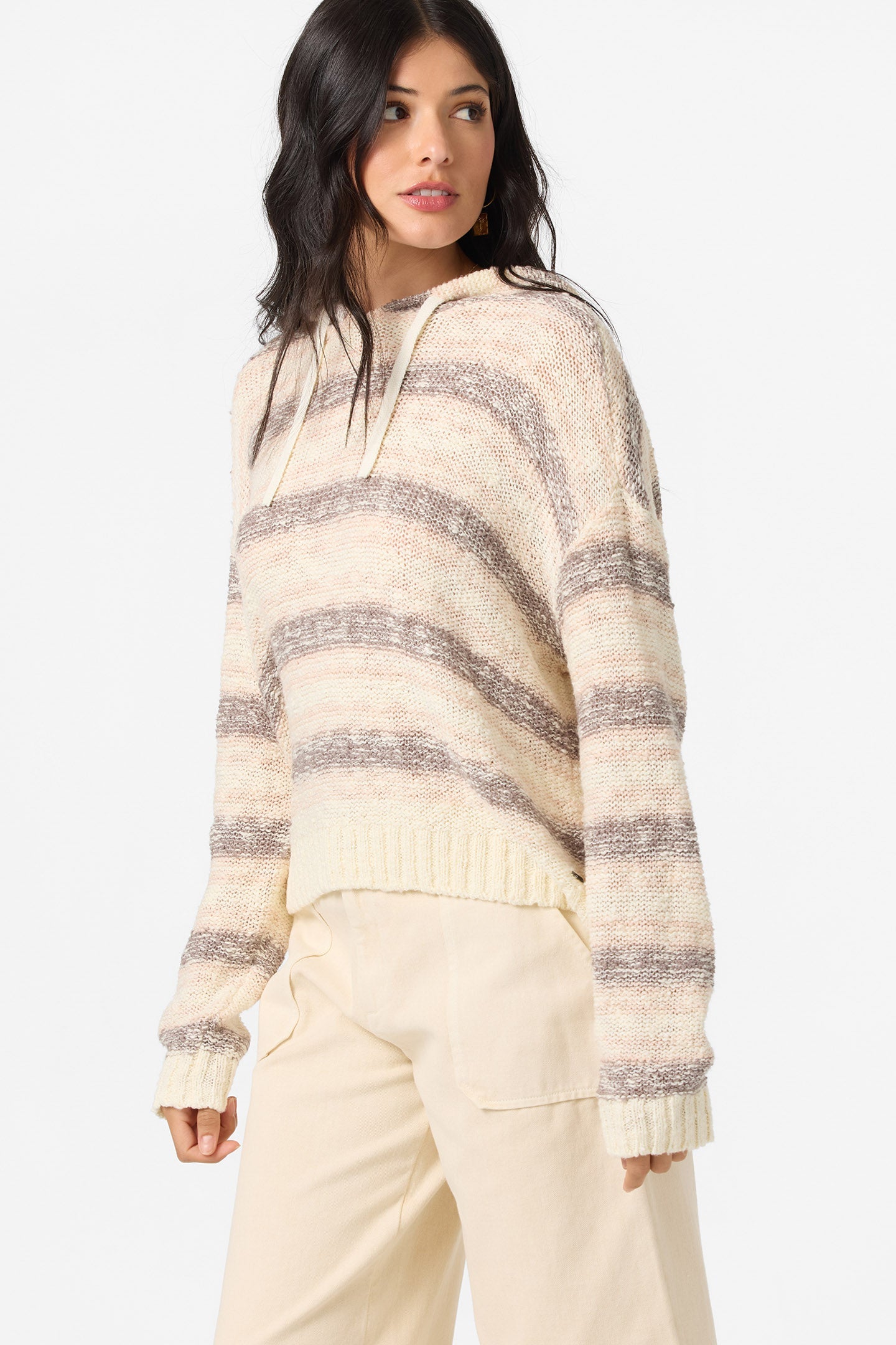 O'Neill Jayne Stripe Long Sleeve Sweater DUNE L