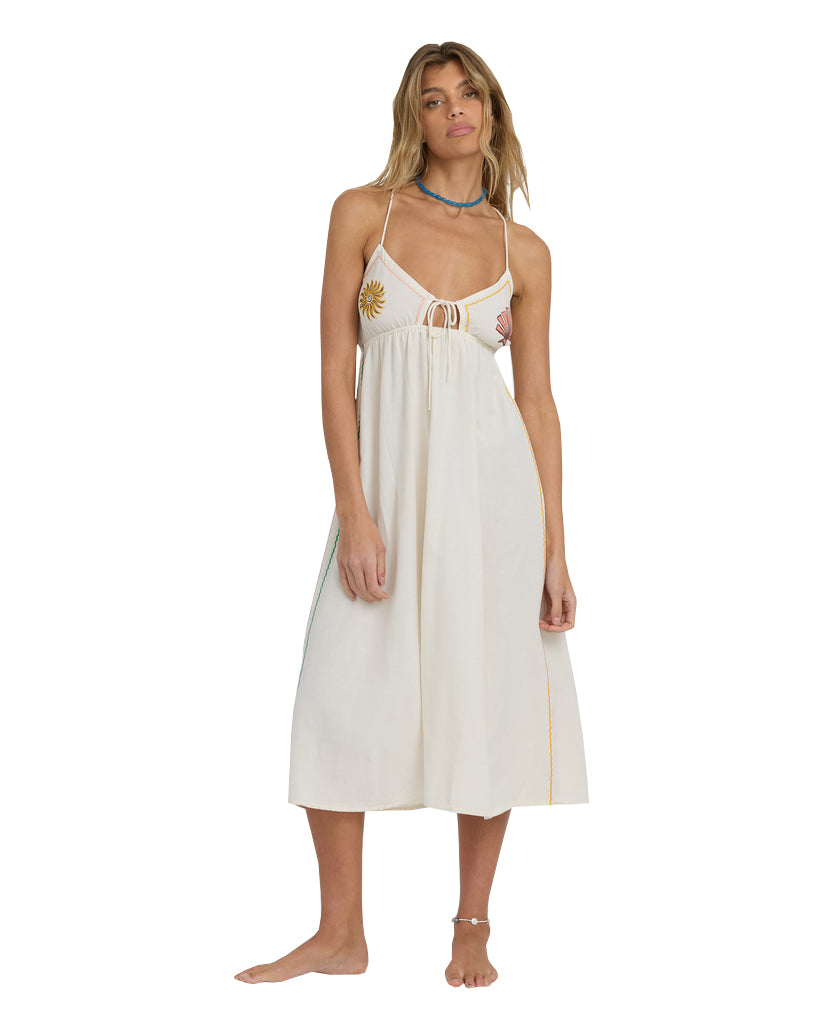 BILLABONG WAVE HAZE MIDI DRESS SCS-STENCIL WASH XS