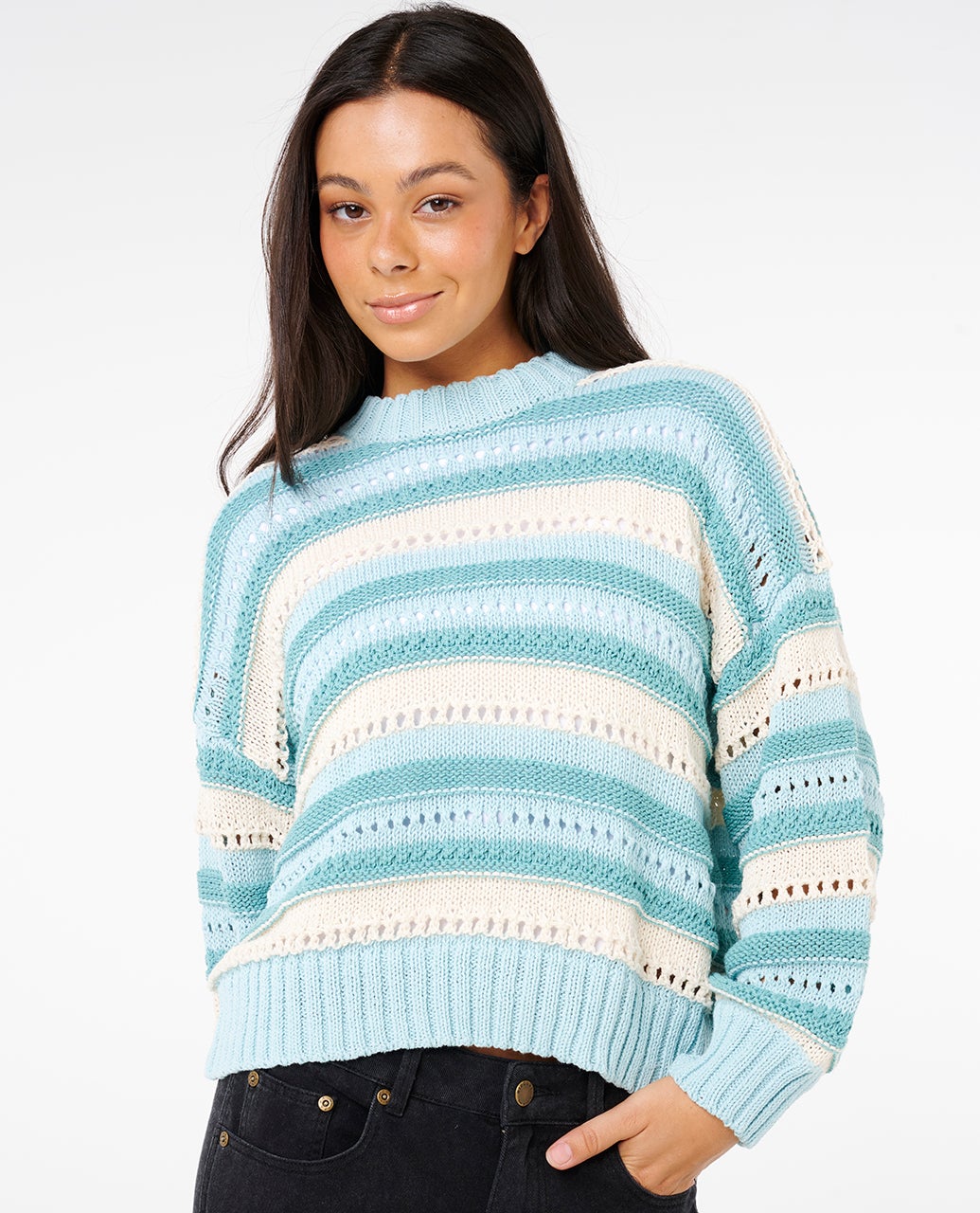 RIP CURL NEON ISLES COTTON STRIPE KNIT 2400 S