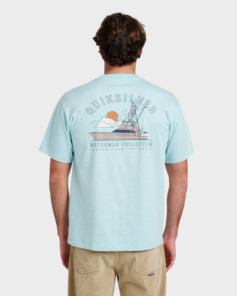 Quiksilver Waterman The Rig Classic T-shirt BFW0-STERLING BLUE XXL