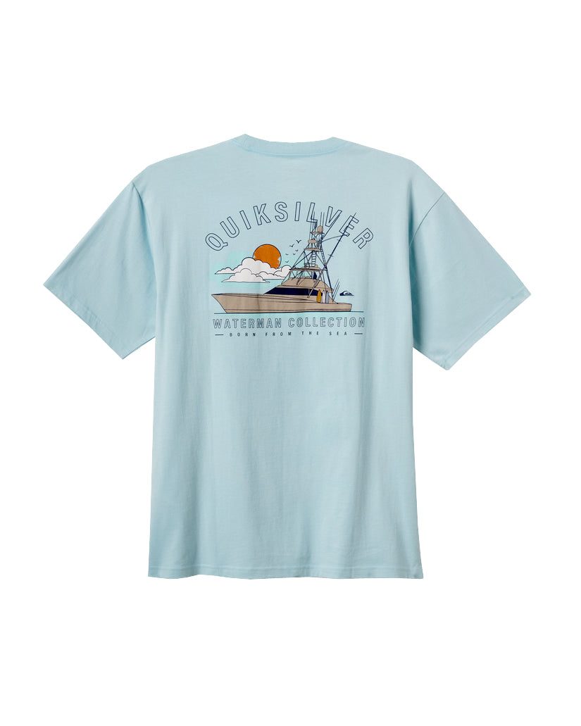 Quiksilver Waterman The Rig Classic T-shirt BFW0-STERLING BLUE XXL