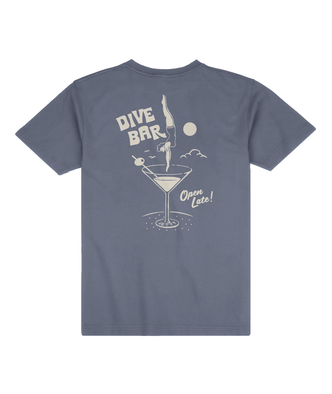 Jetty Dive Bar Tee Fog M