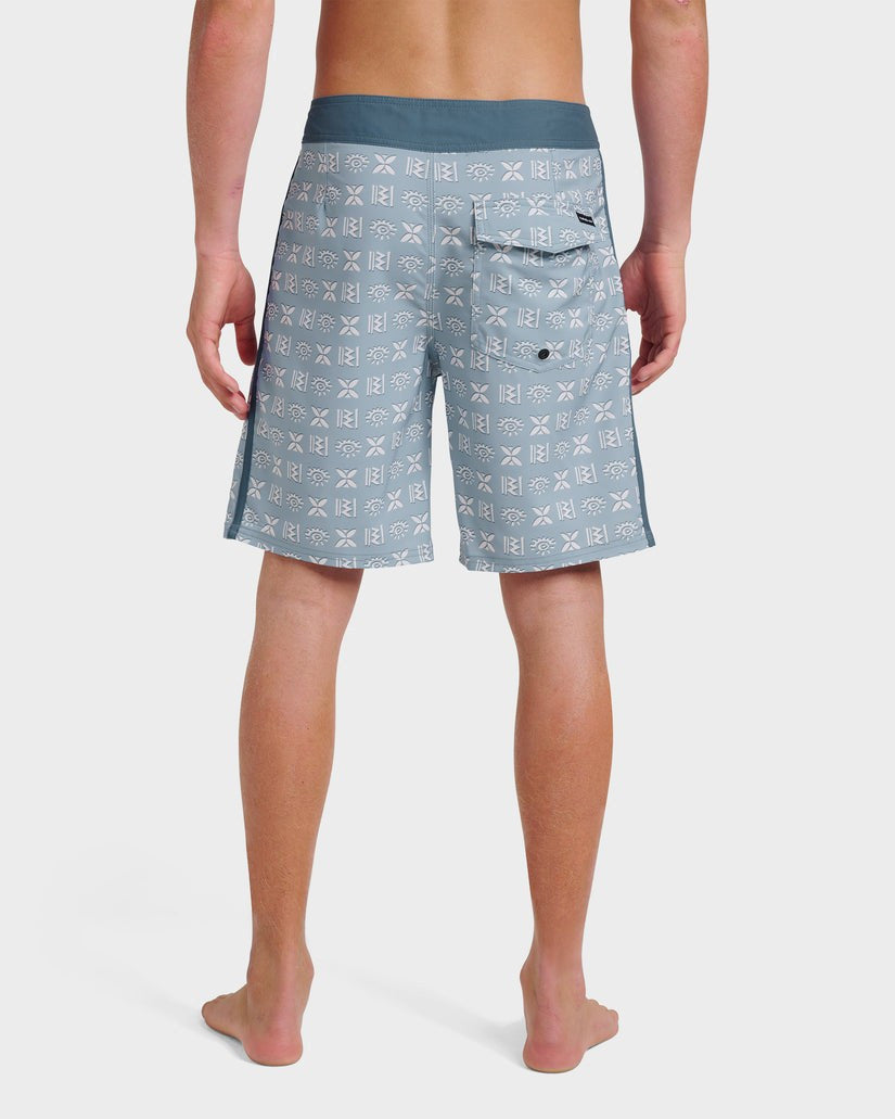 Quiksilver Surfsilk Etched 19" Boardshorts BHL0-ASHLEY BLUE 38
