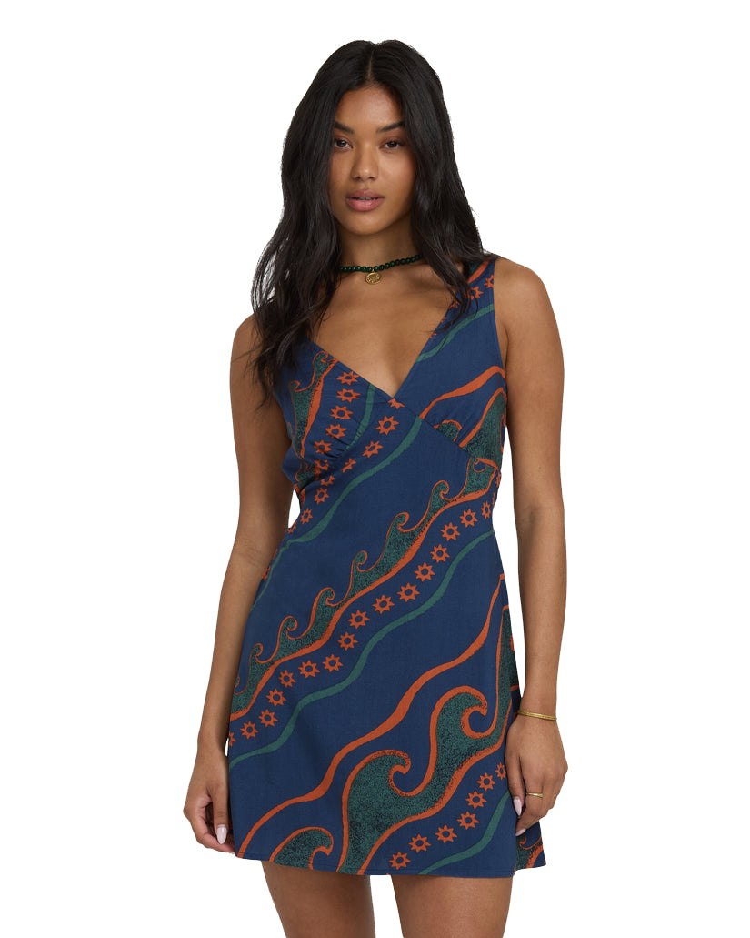 Billabong Morning Swell Mini Dress CSB-CRISP BLUE XS