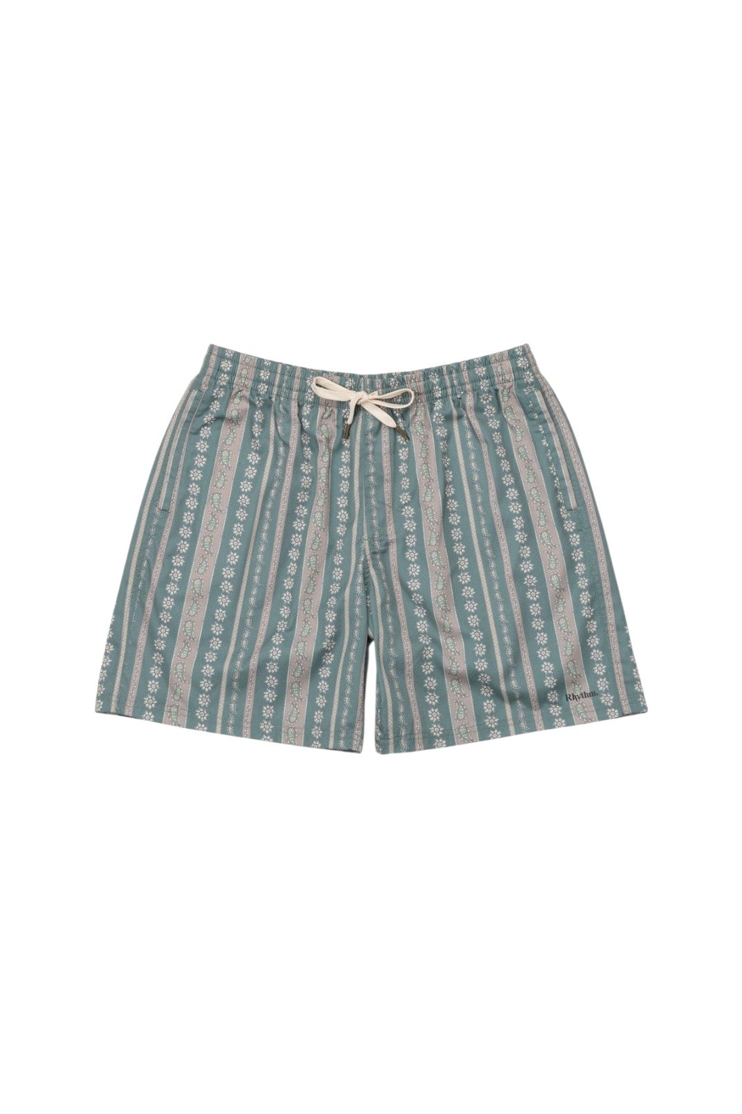 Rhythm Paisley Stripe Beach Short OLI-Olive 30