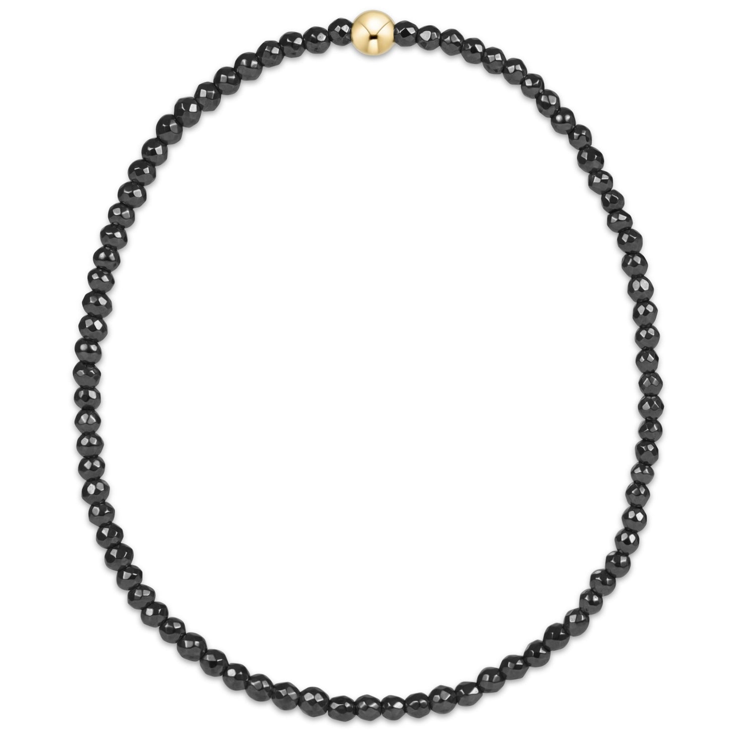 Enewton Beaded Bracelet FacetedHematite . 2mm
