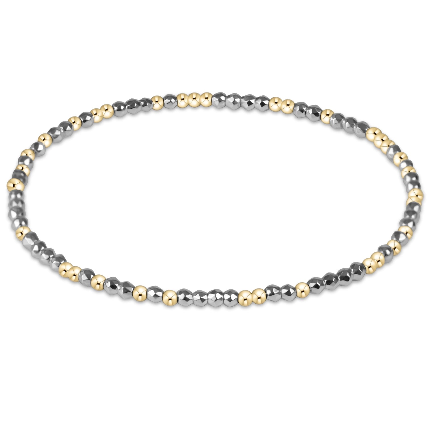 Enewton Beaded Bracelet HopeUnwritten BrightSilverFacetedHematite 2mm