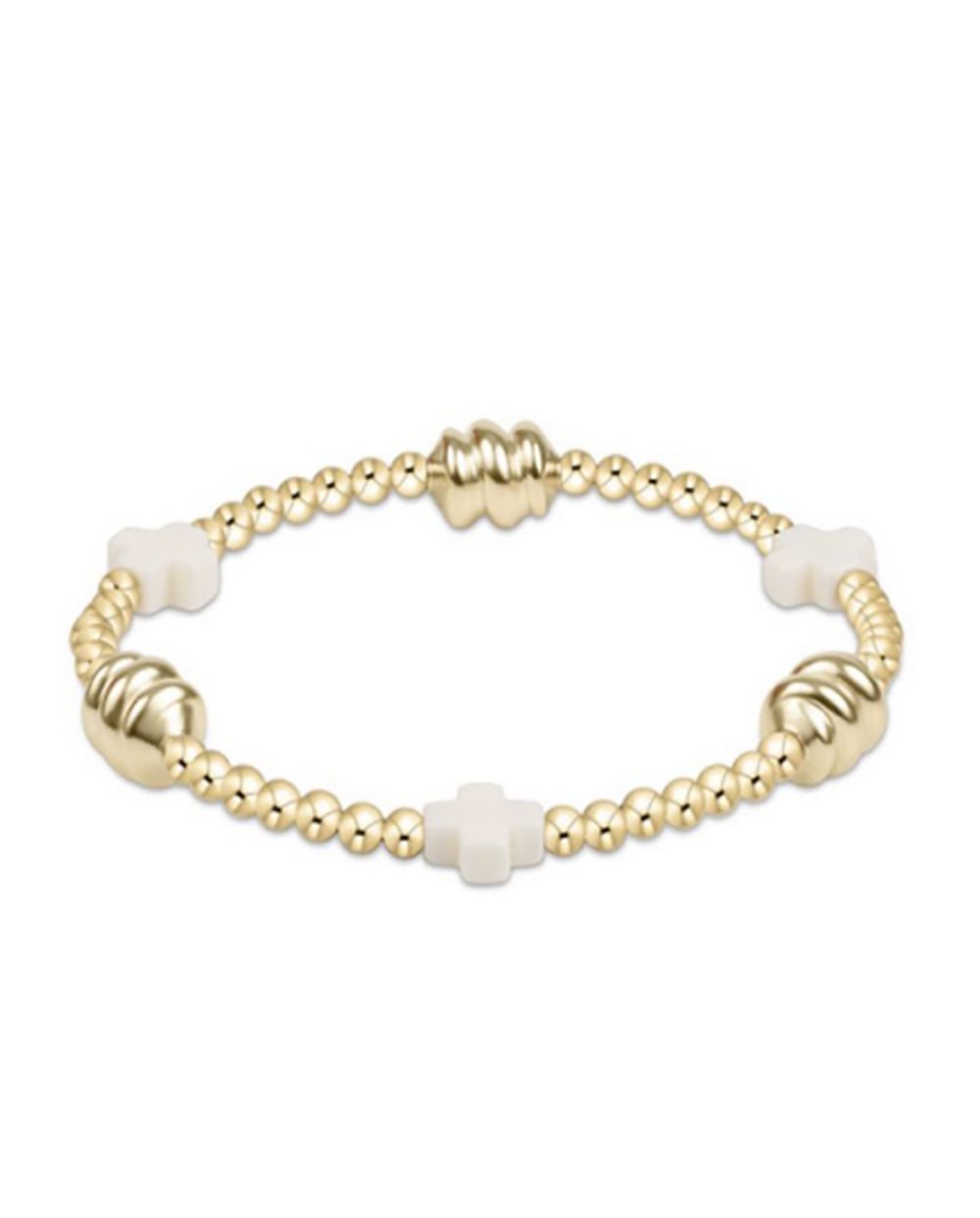 Enewton Beaded Bracelet SignatureCrossAdmire OffWhite 3mm