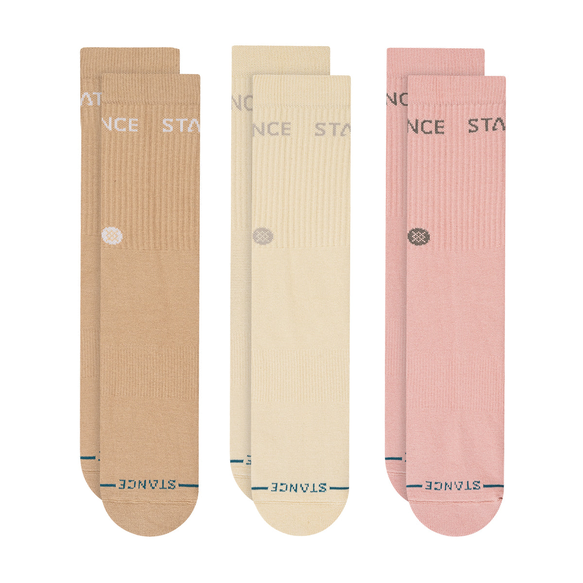 STANCE ORIGIN 3 PACK CREW CRM-CREAM L