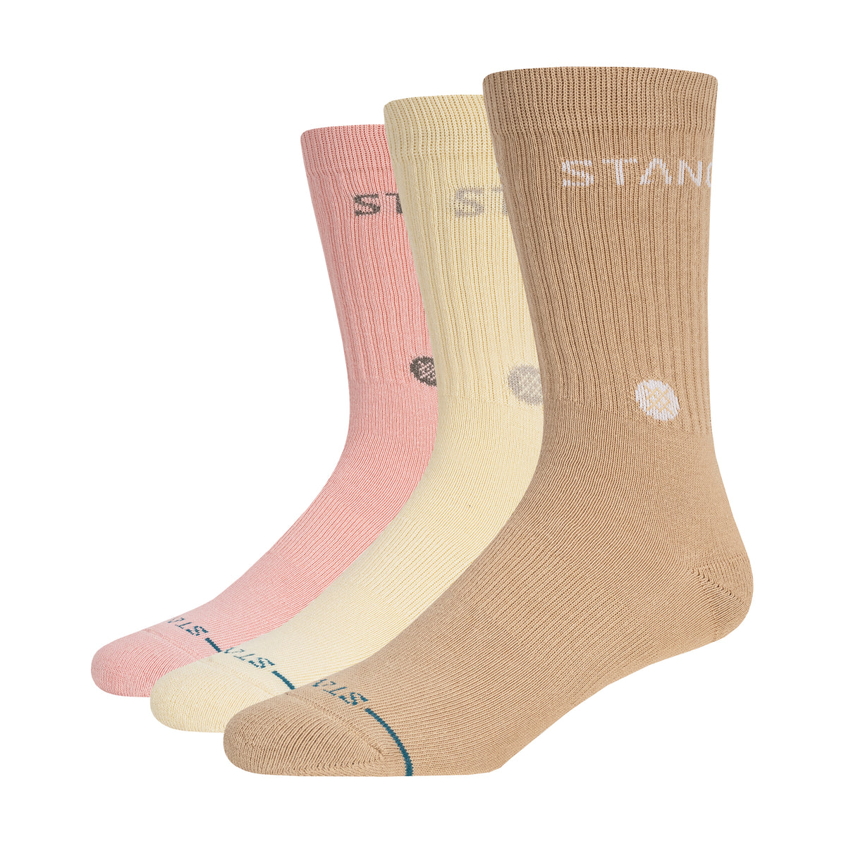 STANCE ORIGIN 3 PACK CREW CRM-CREAM M