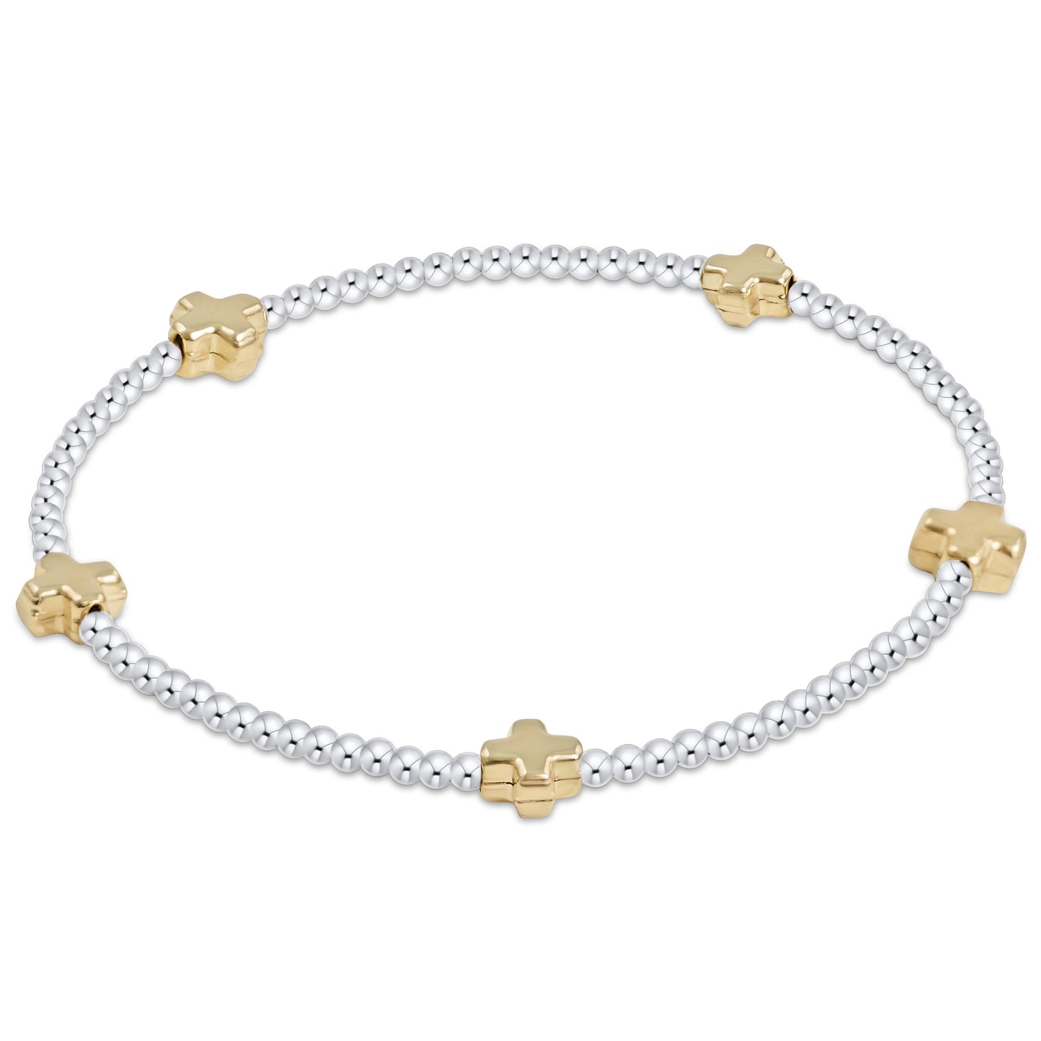 Enewton Mixed Metal Bracelet SignatureCross 2mm