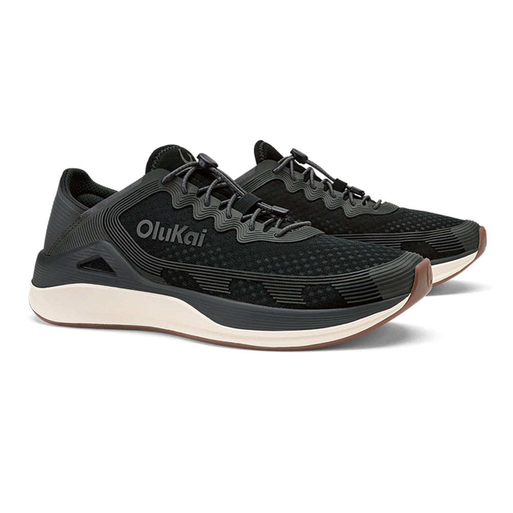 Olukai Ahi Mens Shoe 4040-Black-Black 11.5