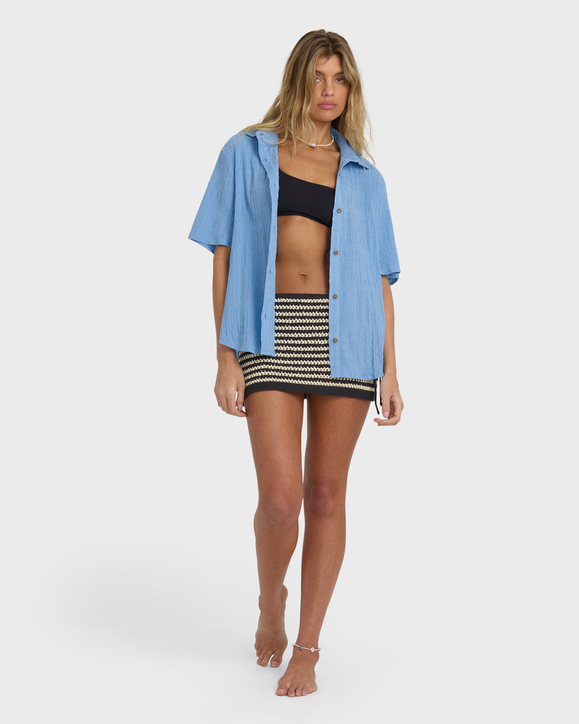 BILLABONG LAURA SS WOVEN TOP BDR M