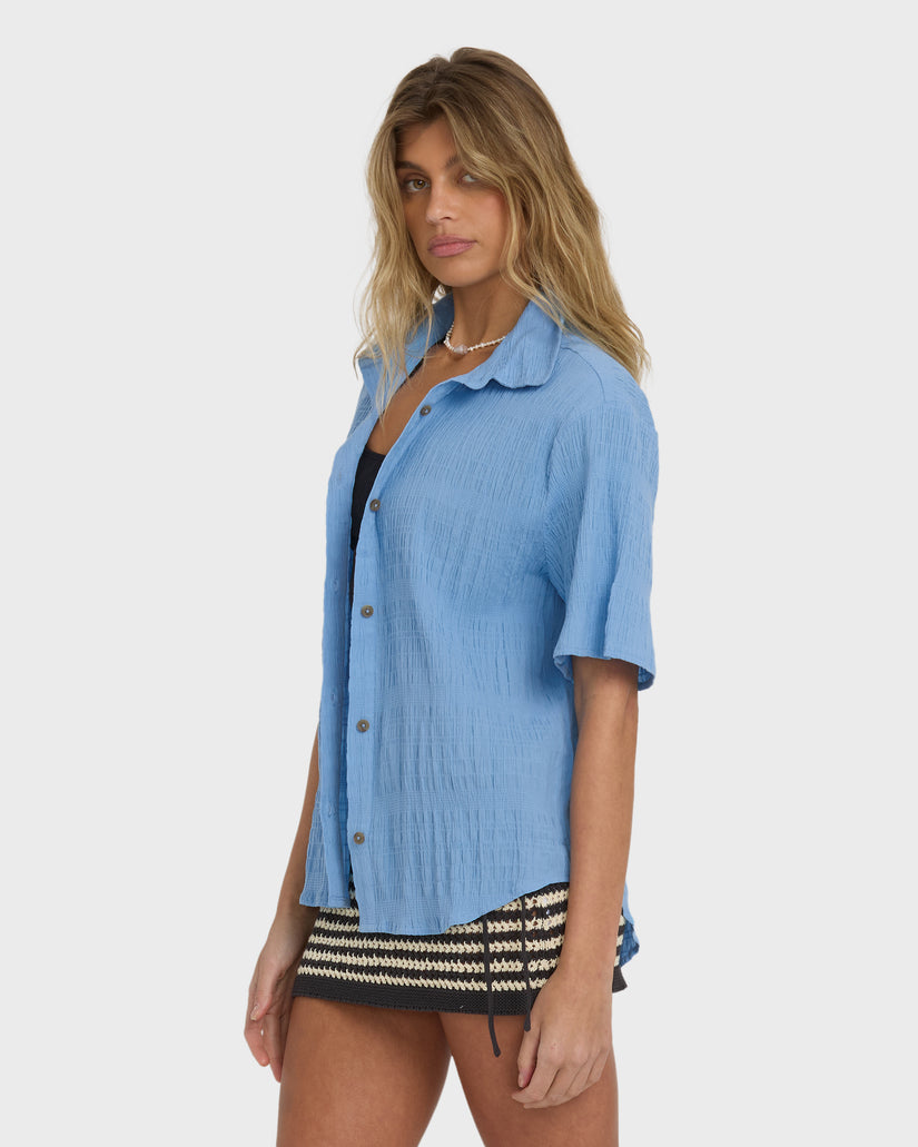 BILLABONG LAURA SS WOVEN TOP BDR M