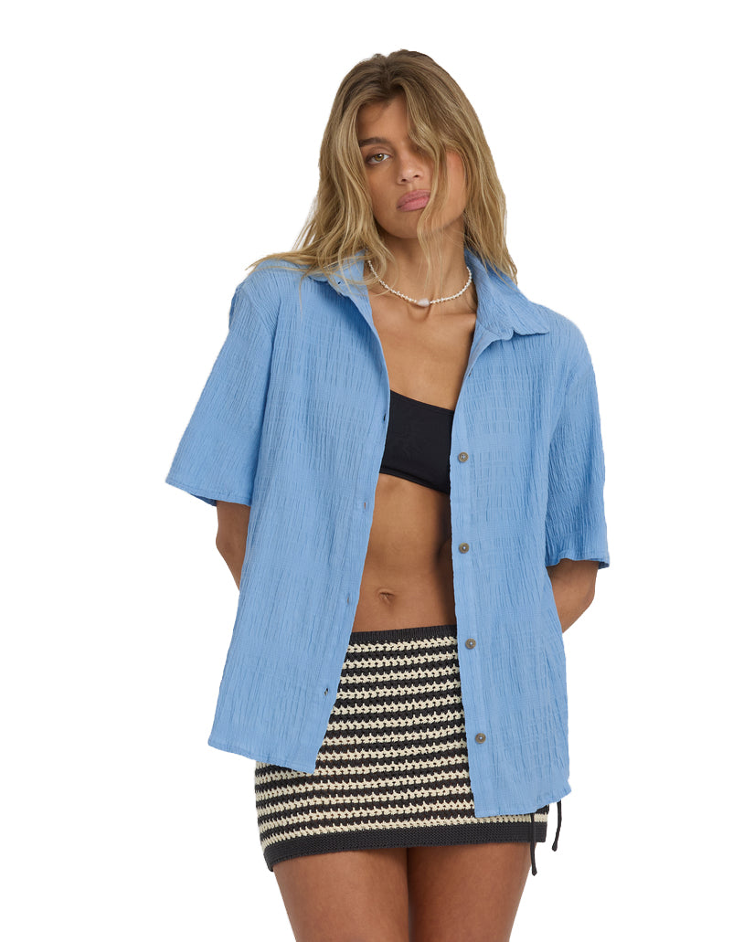 BILLABONG LAURA SS WOVEN TOP BDR M