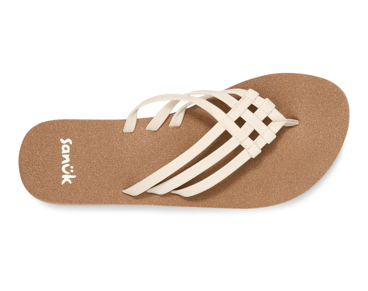 Sanuk Yoga Sandy 2 Womens Sandal TWT-Tan-White 10