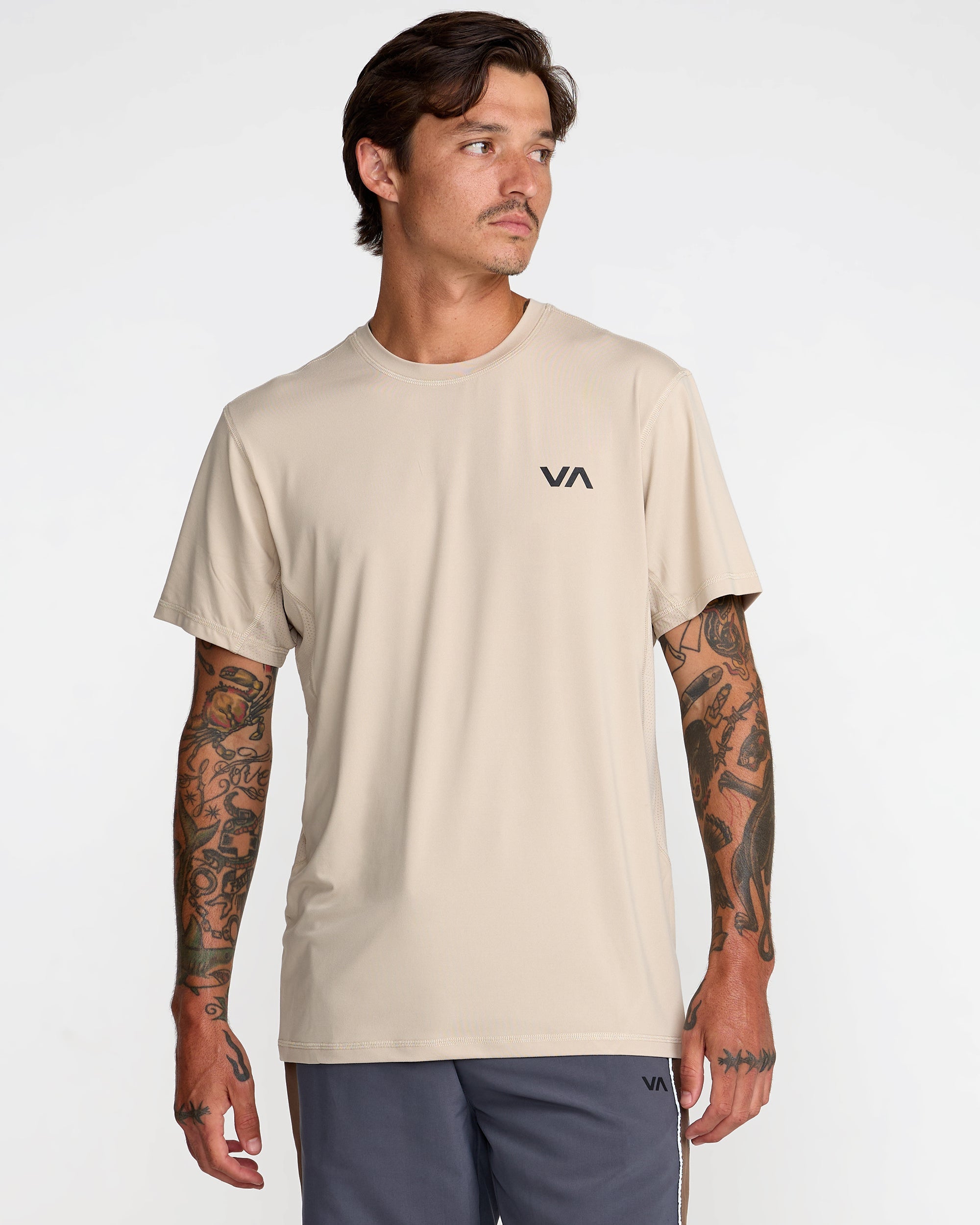RVCA SPORT VENT SS LKH-LIGHT KHAKI L