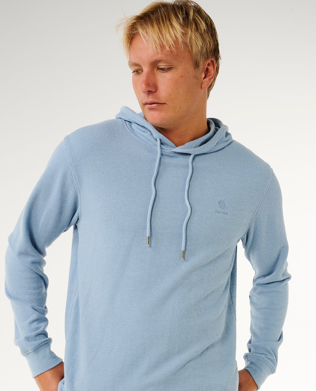 RIP CURL PACIFIC RINSE TEX HOOD 4737 - FADED DENIM S