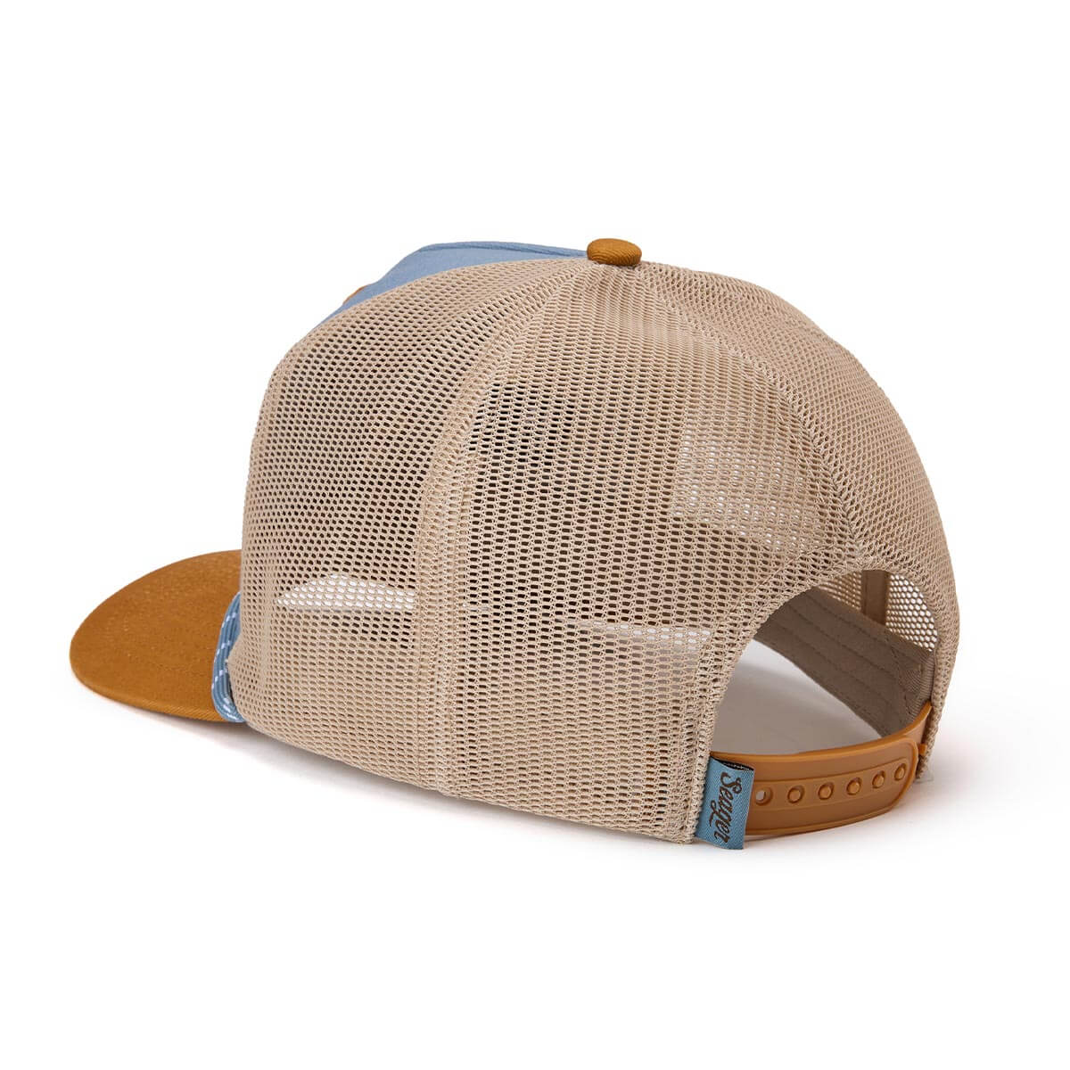 Seager Branded Trucker Snapback Blue/Tan O/S