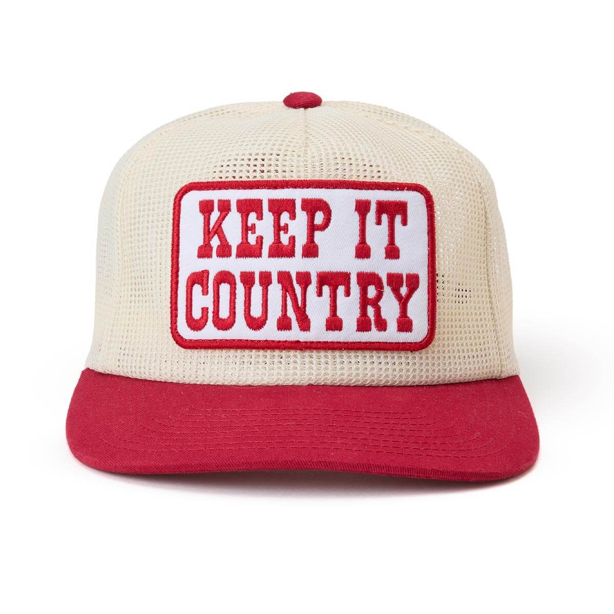 Seager Keep It Country Mesh Trucker Cream/Red O/S