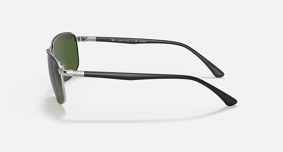 Ray-ban 0RB3671CH Polarized Sunglasses BlackonSilver DarkGreen