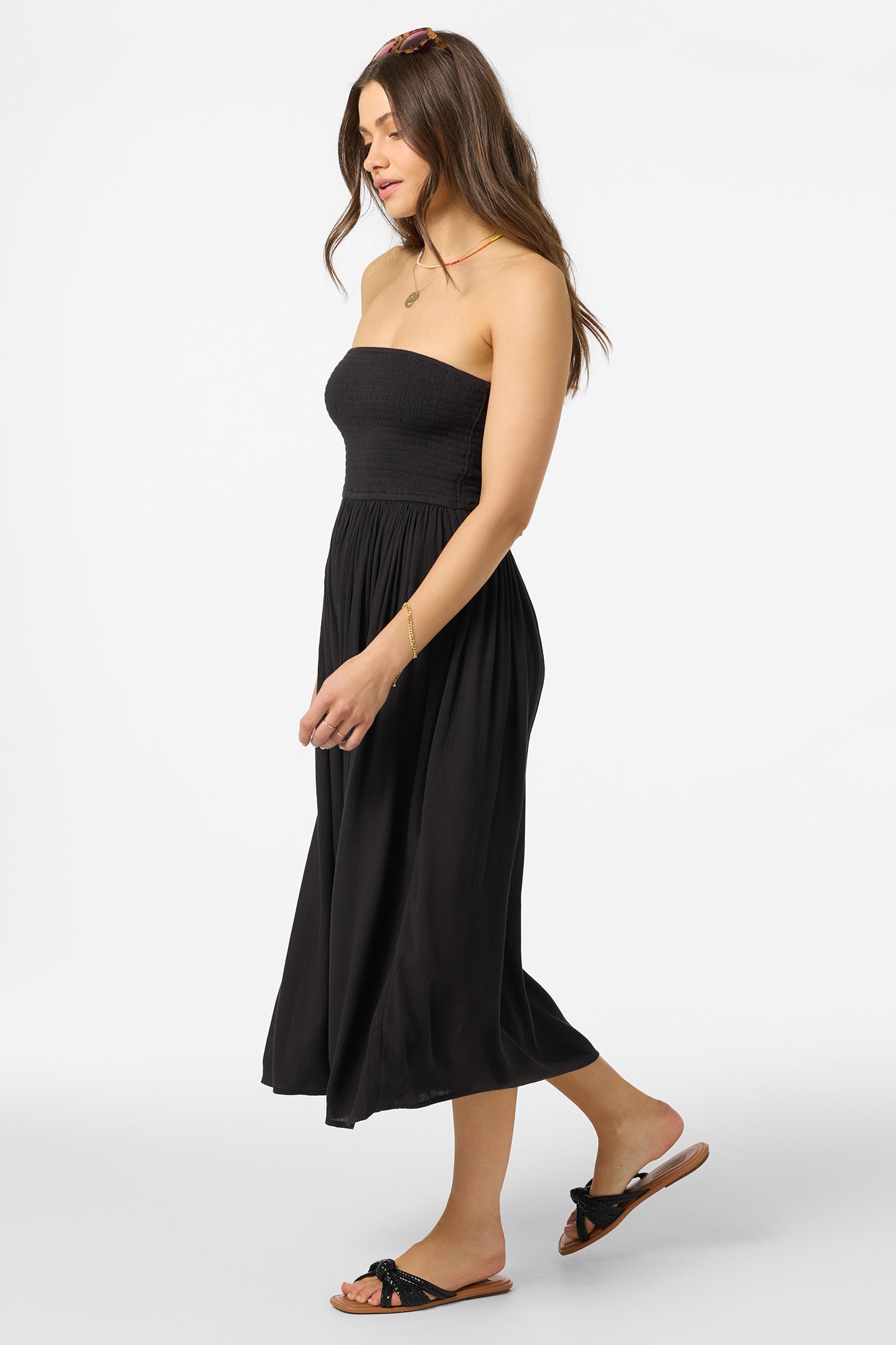 O'NEILL PIPER MIDI DRESS BLK-Black M