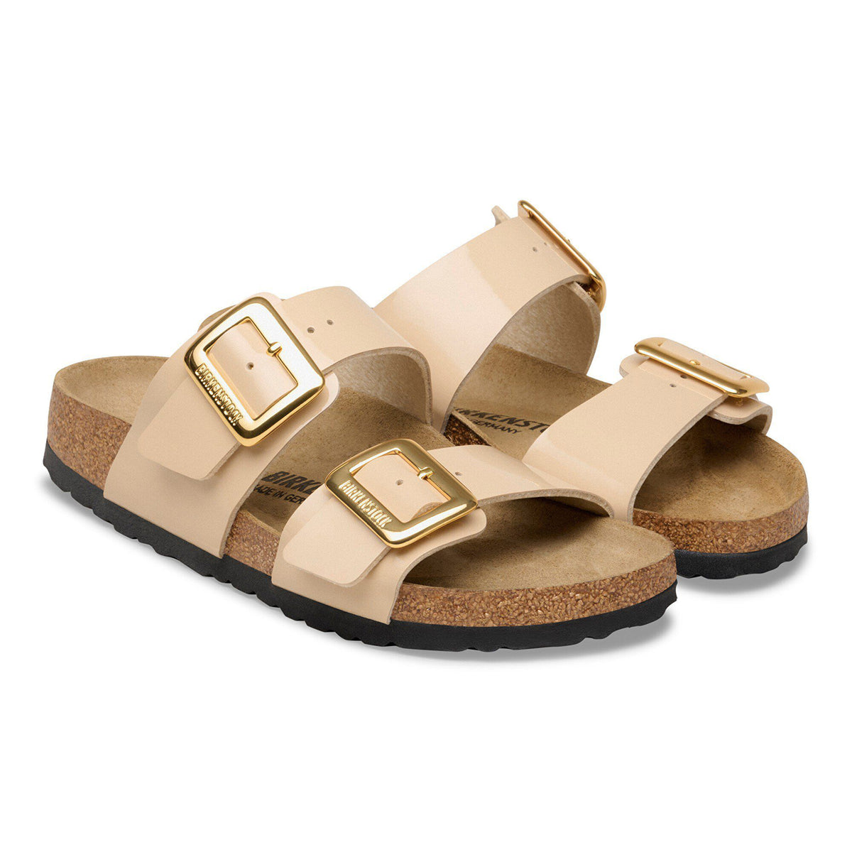 Birkenstock Sydney Luxe Buckle Womens Sandal Birko-Flor-Patent Sand 10