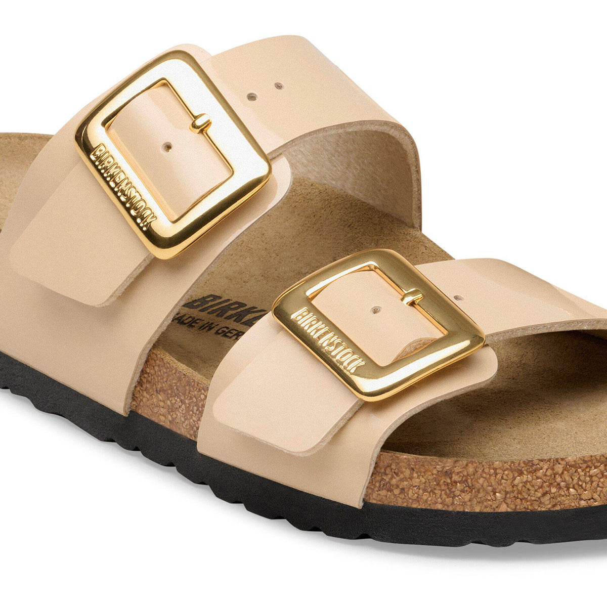 Birkenstock Sydney Luxe Buckle Womens Sandal Birko-Flor-Patent Sand 9