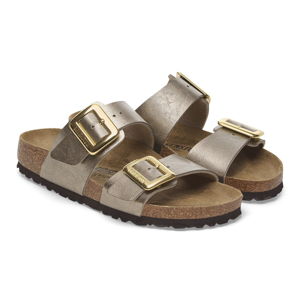 Birkenstock Sydney Luxe Buckle Womens Sandal Birko-Flor-Graceful Taupe 5