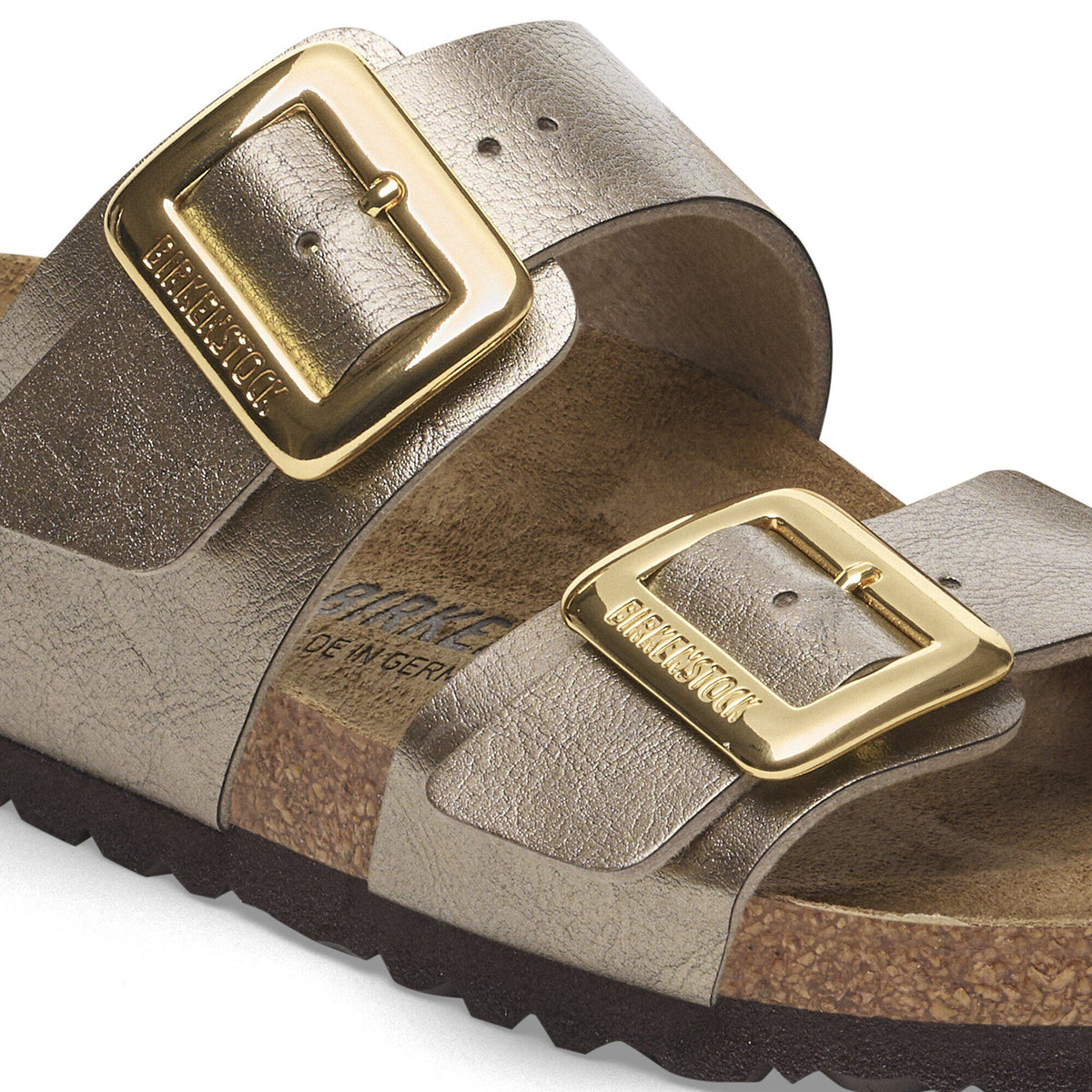 Birkenstock Sydney Luxe Buckle Womens Sandal Birko-Flor-Graceful Taupe 7