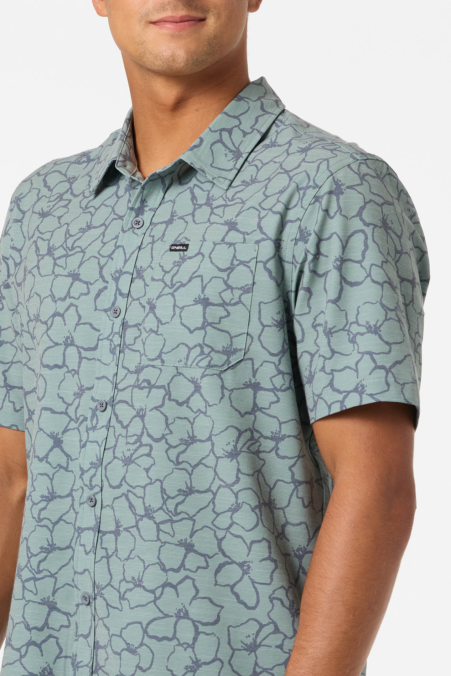 O'NEILL UPF SLUB RELAXED SS WVN SHIRT DSH M