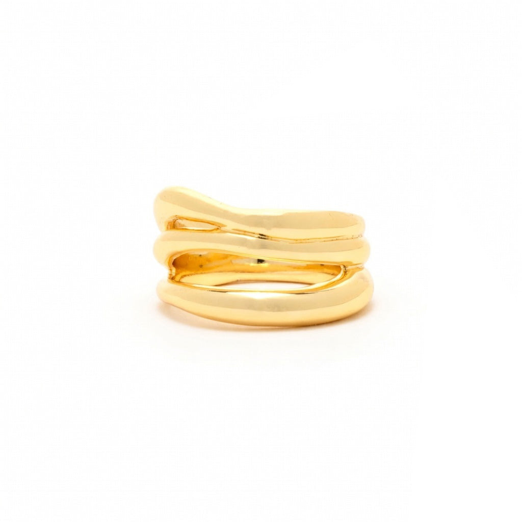 Pura Vida Palma Ring 5PK Gold 8