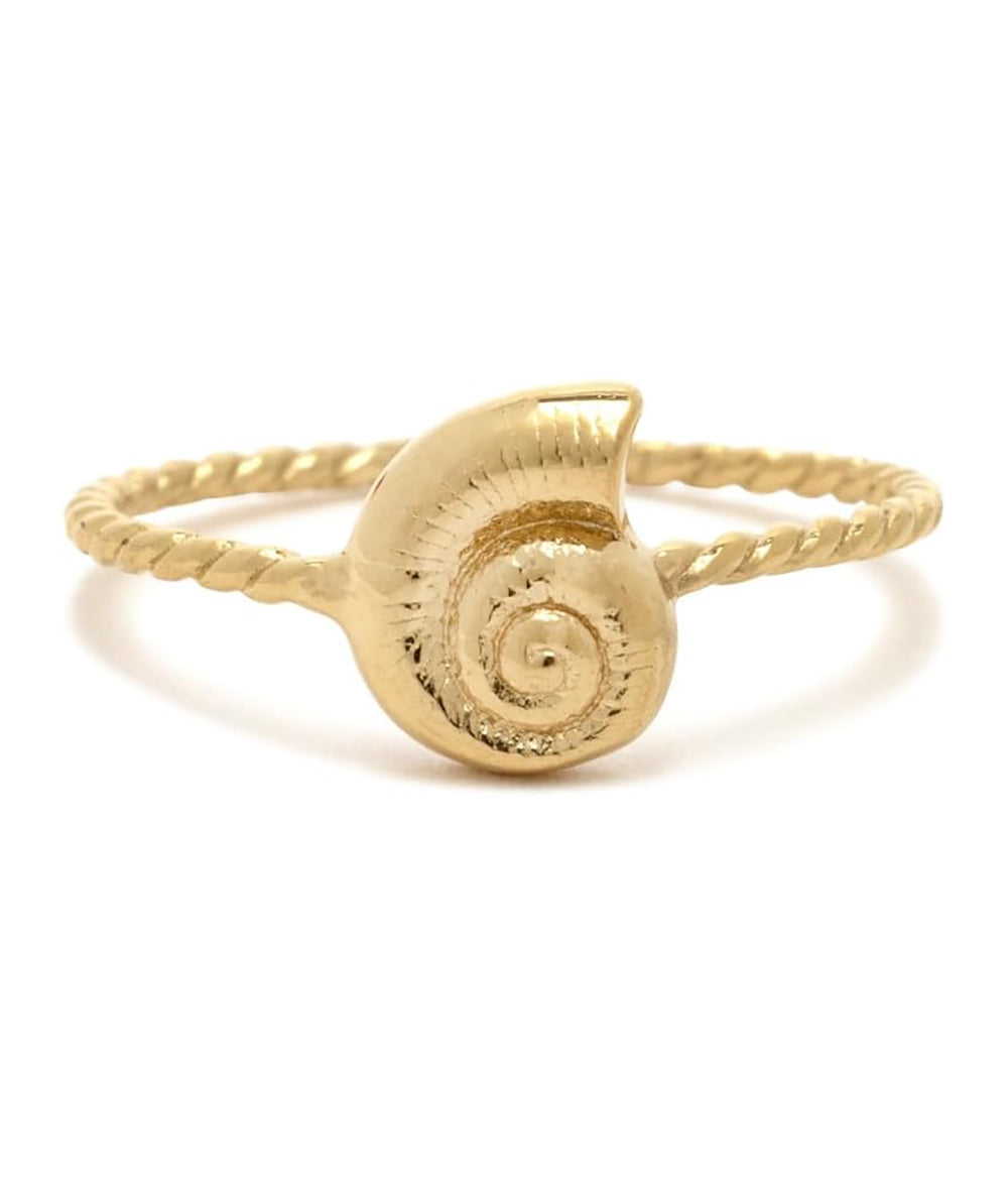 Pura Vida Seashell Ring 5PK Gold 8