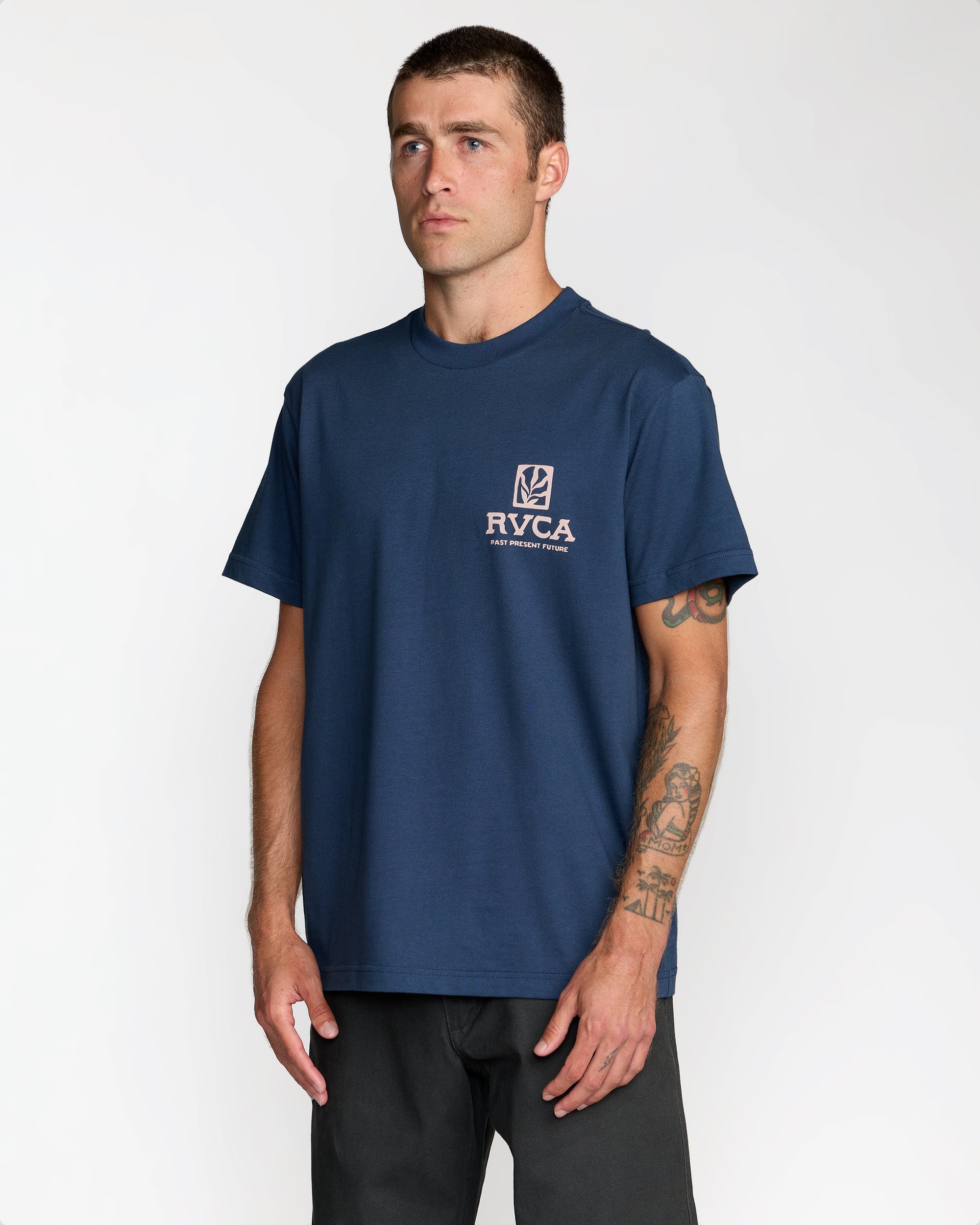 RVCA PALMGROVE MOODY BLUE MBL XXL