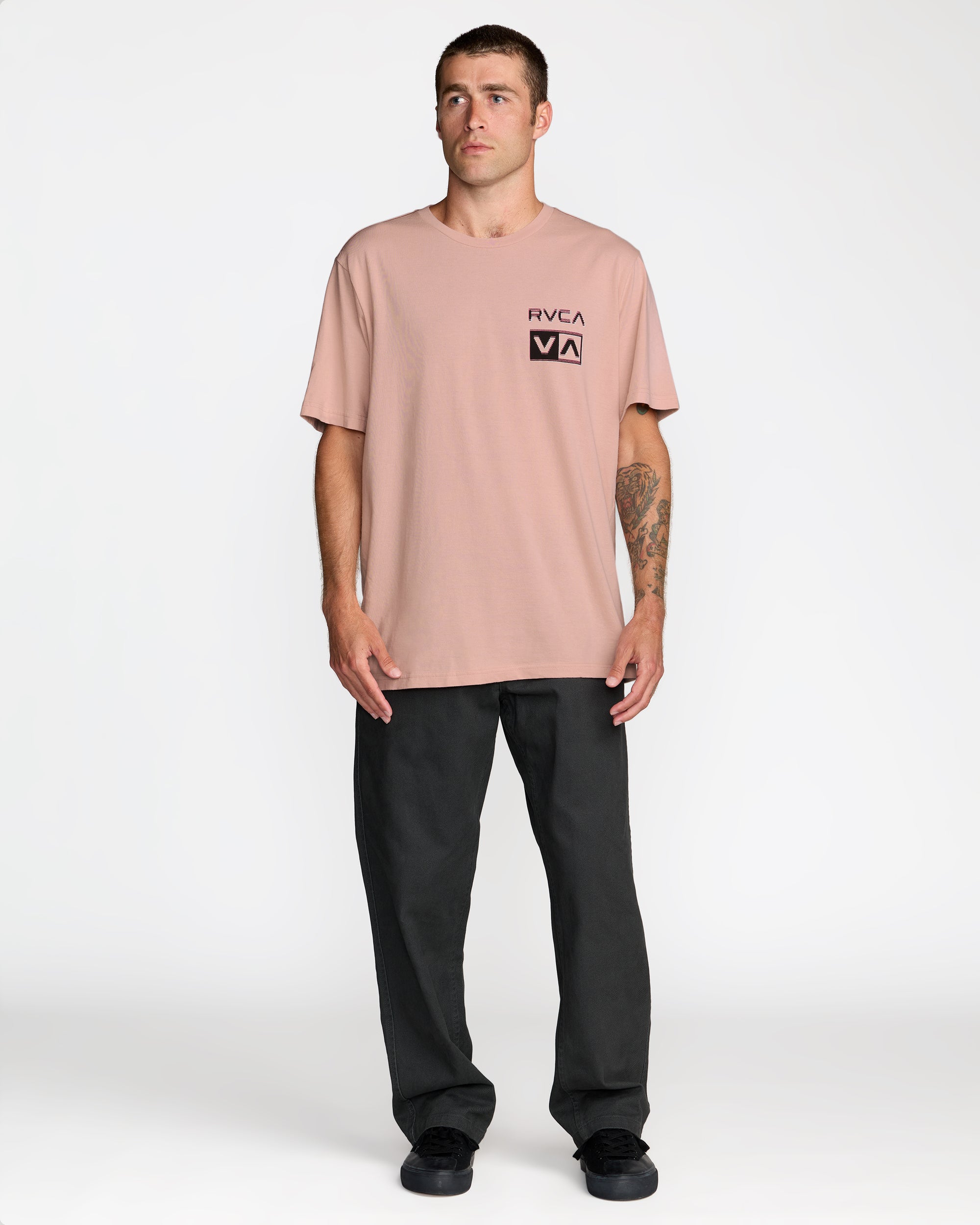 RVCA GLITCH SS PALE MAUVE PAL XL