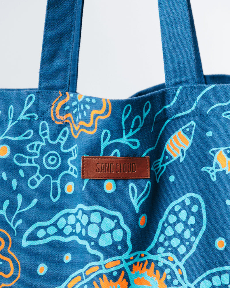Sand Cloud Everyday Tote Reef Turtles OS